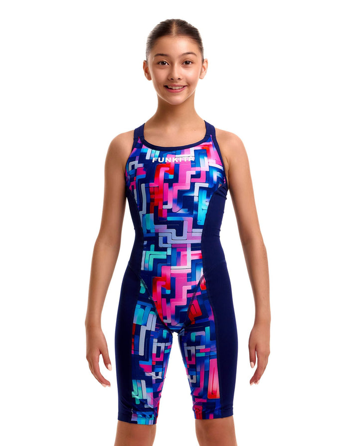 Funkita Girls You Tobey Fast Training One Piece Legsuit - Multi/Navy