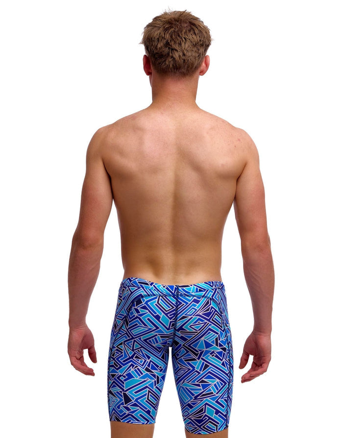 Funky Trunks Boys Blue Bits Swim Training Jammer - Blue - Boys Swimwear