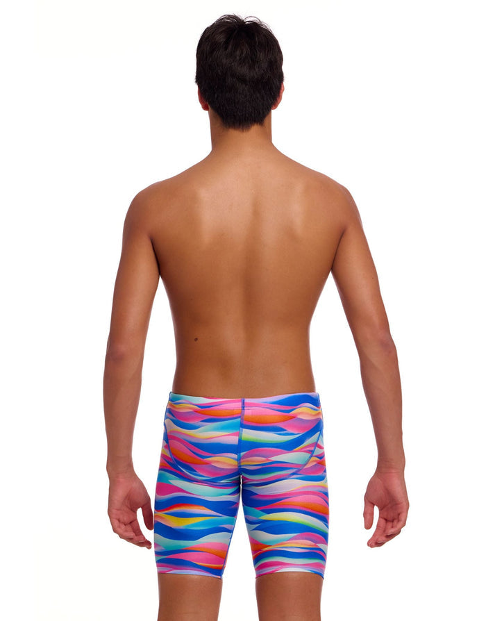 Funky Trunks Boys Royal Wave Swim Fast Training Jammers - Multi