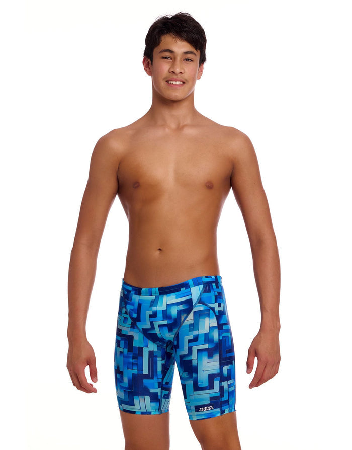 Funky Trunks Boys You Blued Swim Training Jammers - Blue