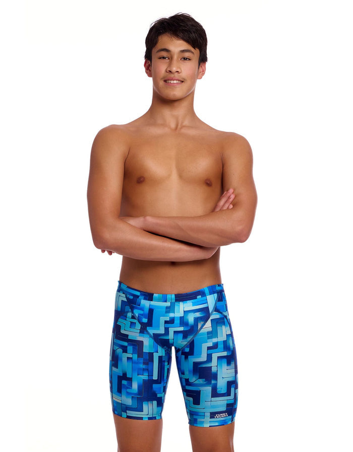 Funky Trunks Boys You Blued Swim Training Jammers - Blue