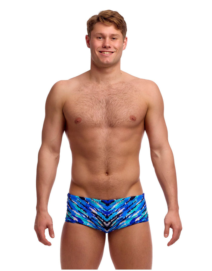Funky Trunks Fur Seal Sidewinder Swim Trunks - Blue