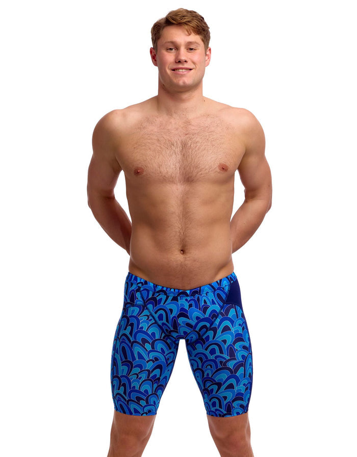 Funky Trunks Hill Billy Blues Swim Training Jammers - Blue