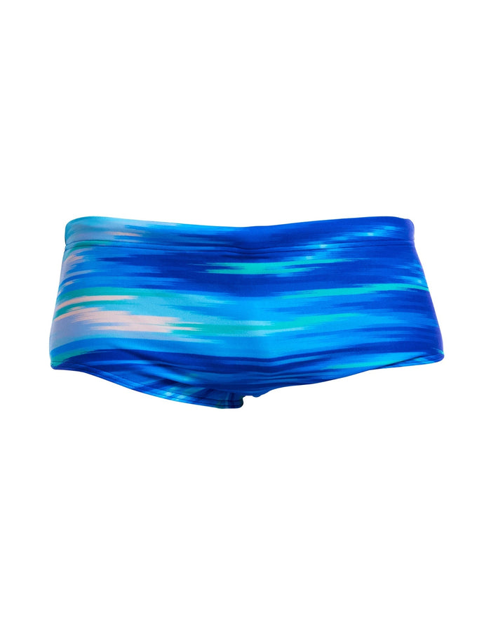 Funky Trunks Sea Breeze Sidewinder blue tie-dye swim briefs