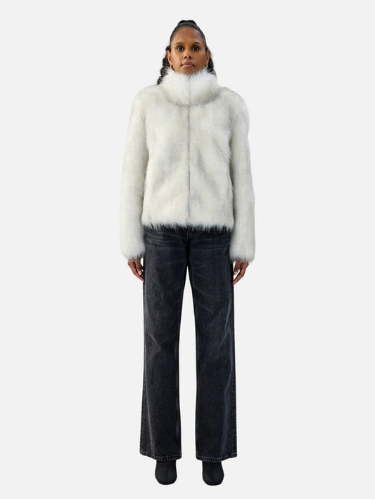 Fur Delish Jacket - Swiss White