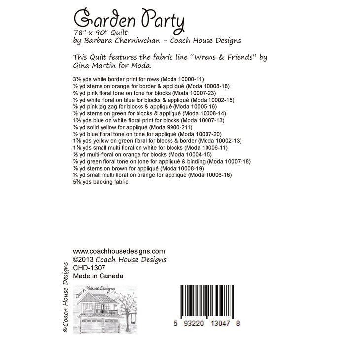 Garden Party Downloadable PDF Quilt Pattern