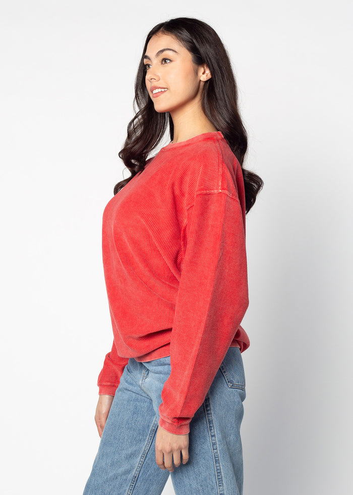 Georgia Bulldogs Women's Big Logo Original Corded Crew