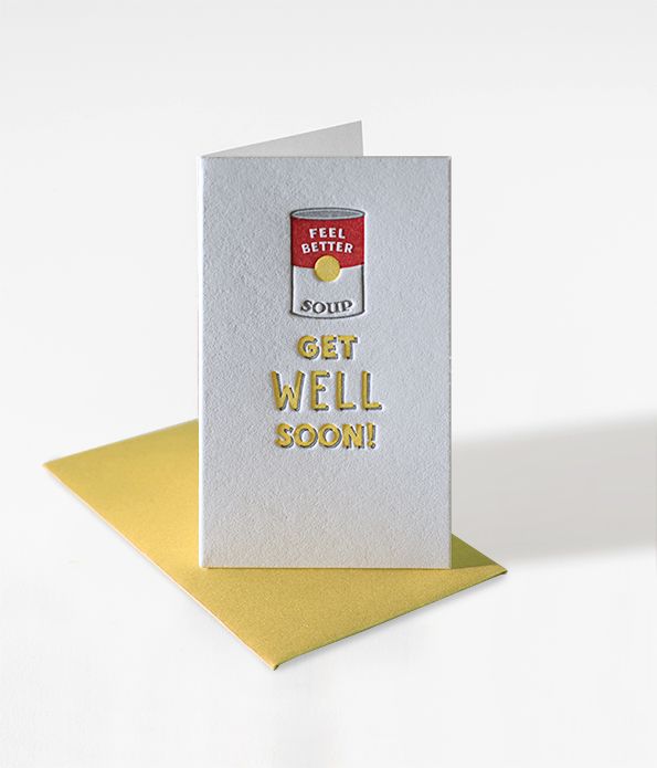 Get Well Soup - Mini Notes Small Thank You Greeting Card
