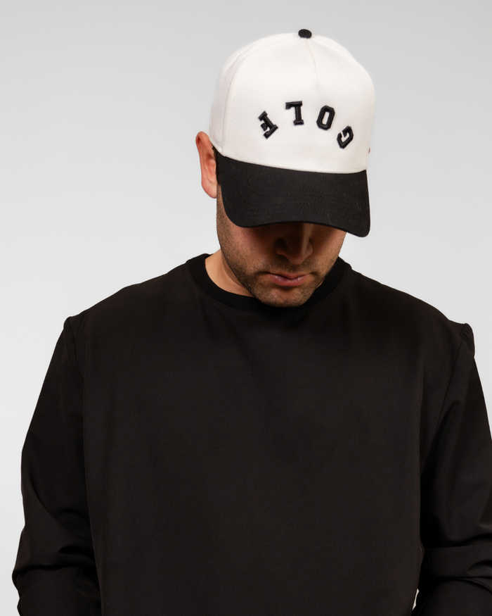 Golf Invert Fade Hat Natural Black 2