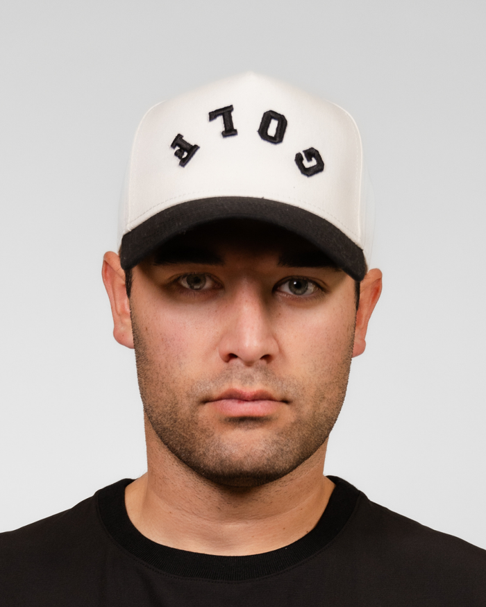 Golf Invert Fade Hat Natural Black 3