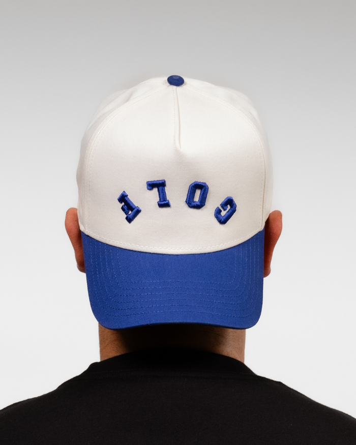 Golf Invert Fade Hat Natural Royal Blue
