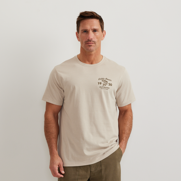 Graphic T-Shirt - Fish Club-Pumice-Regular-C1