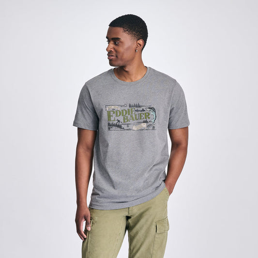 Graphic T-Shirt - Nature-Med Htr Gray-1