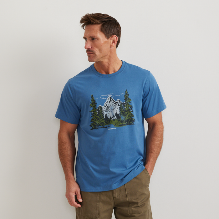 Graphic T-Shirt - Respect-Tile Blue-Regular-C1