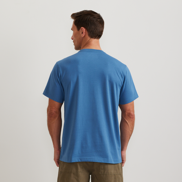 Graphic T-Shirt - Respect-Tile Blue-Regular-F1