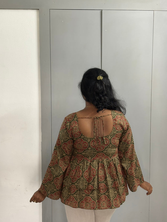 Green Peplum top