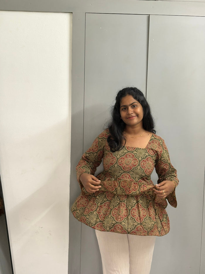 Green Peplum top