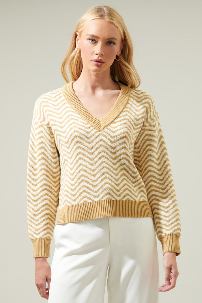 Greta Zebra Long Sleeve Sweater