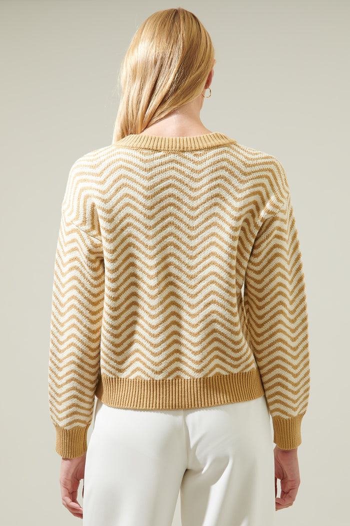 Greta Zebra Long Sleeve Sweater