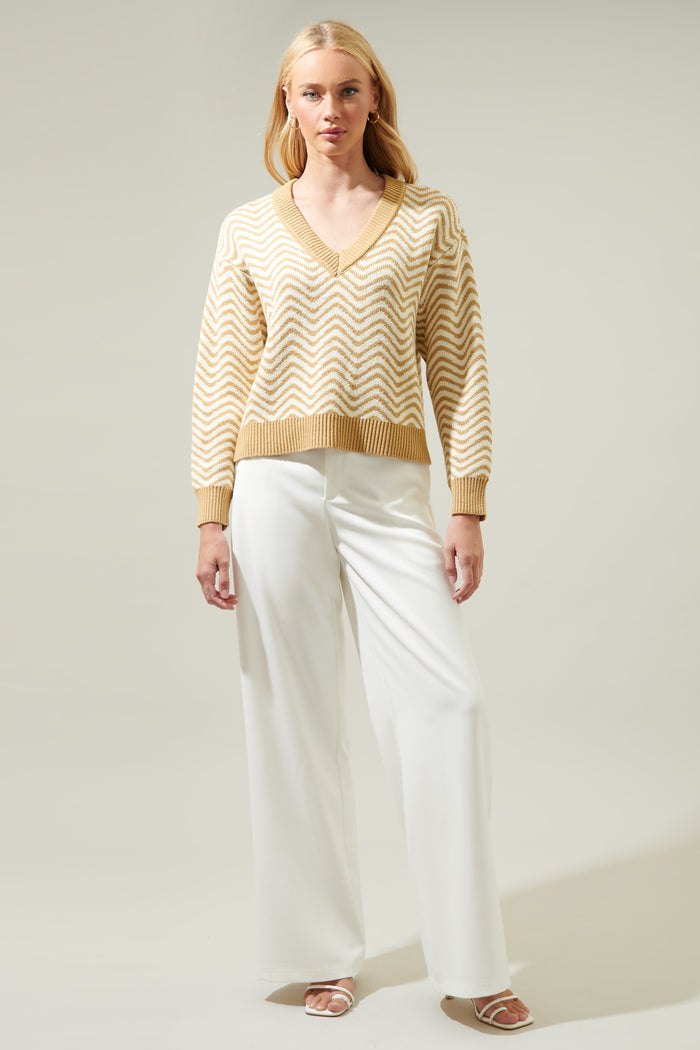 Greta Zebra Long Sleeve Sweater