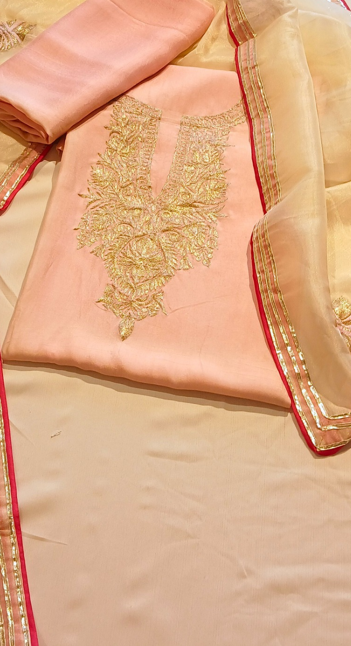 Gulrukh Grace Opara Silk Unstitched Suit