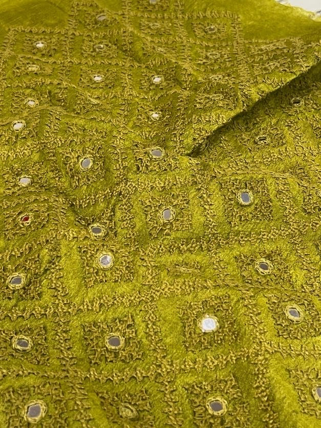 Hand Embroidered Silk Blouse Piece