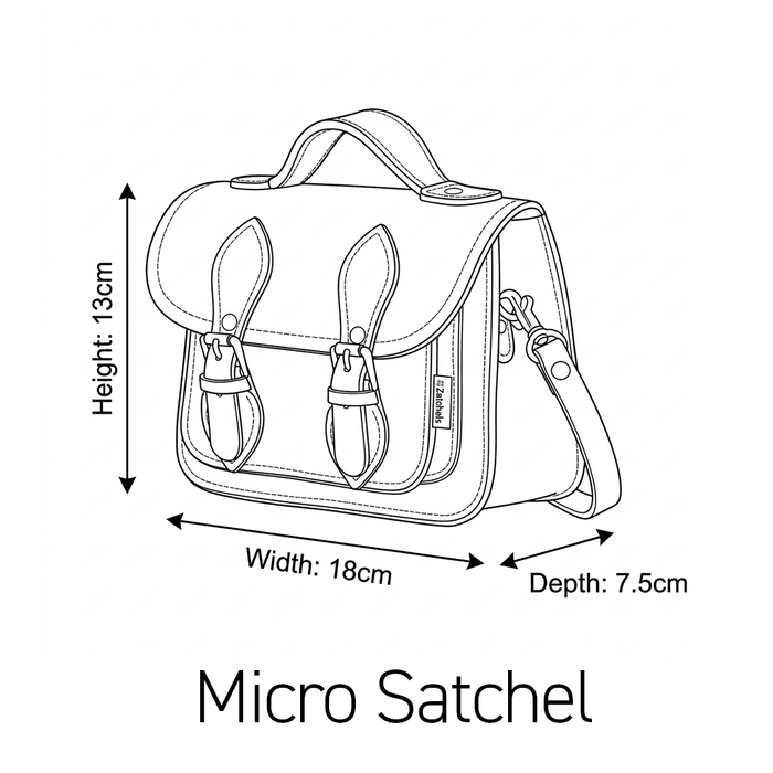 Handmade Leather Micro Satchel Pastel Cream | Bascora