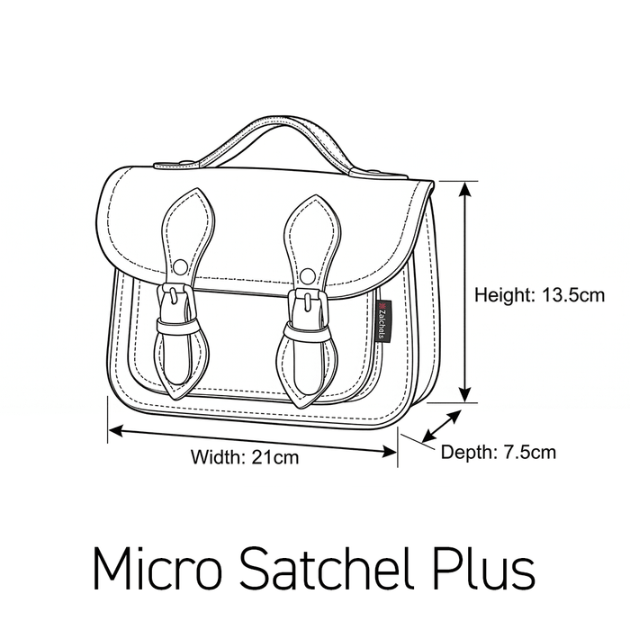 Handmade Leather Micro Satchel Pastel Cream | Bascora
