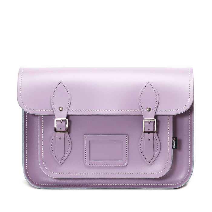 Handmade Leather Satchel - Pastel Violet - Bascora