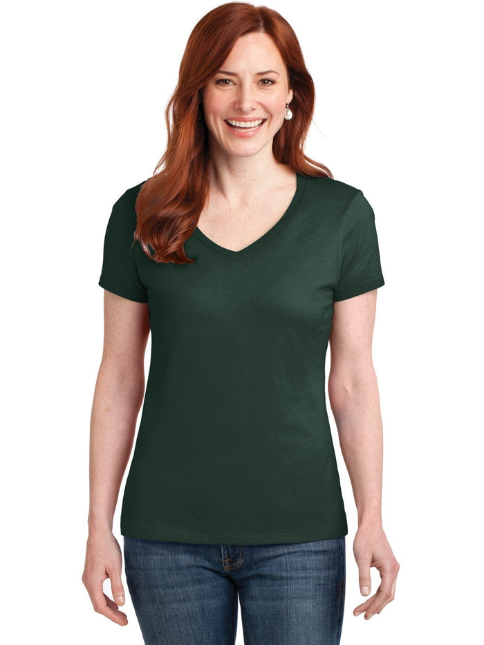 no-logo Hanes Ladies Nano-T Cotton V-Neck T-Shirt-Regular-Hanes-Thread Logic