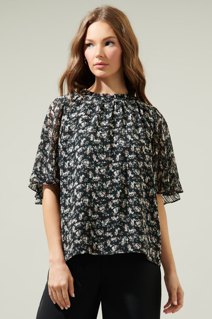 Harlene Floral Smocked Blouse