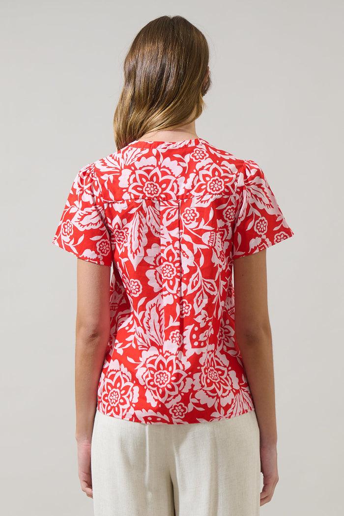 Hazen Floral Risony Top