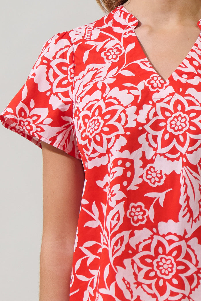 Hazen Floral Risony Top