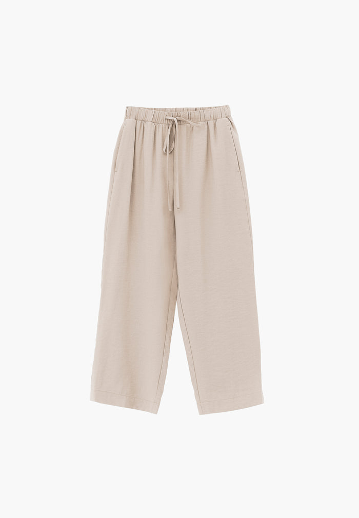 High Waist Straight Pants - SIMPLY TAUPE