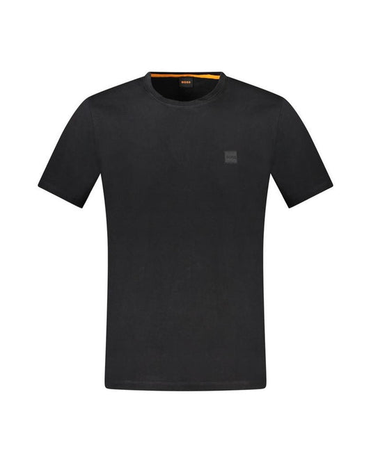 Hugo Boss Black Cotton Men T-Shirt