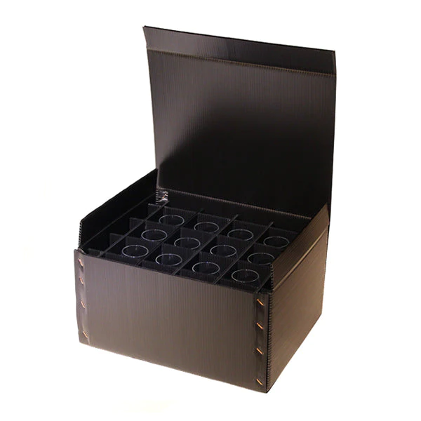 INAO Wine Tasting Set Corrugated Plastic Box （W）with 12 Glasses