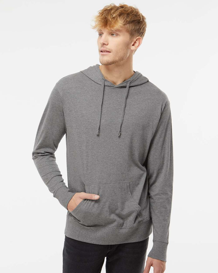 no-logo Independent Trading Co. Lightweight Hooded Pullover T-Shirt -Men's T Shirts-Independent Trading Co.-Thread Logic