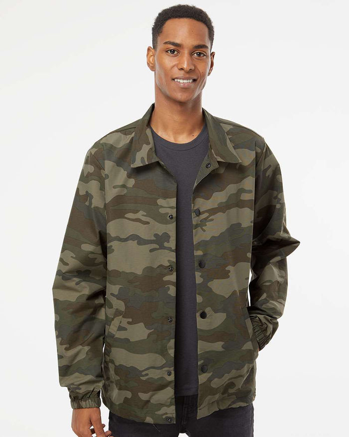 no-logo Independent Trading Co. Water-Resistant Windbreaker Coach’s Jacket-Men's Jackets-Independent Trading Co.-Thread Logic