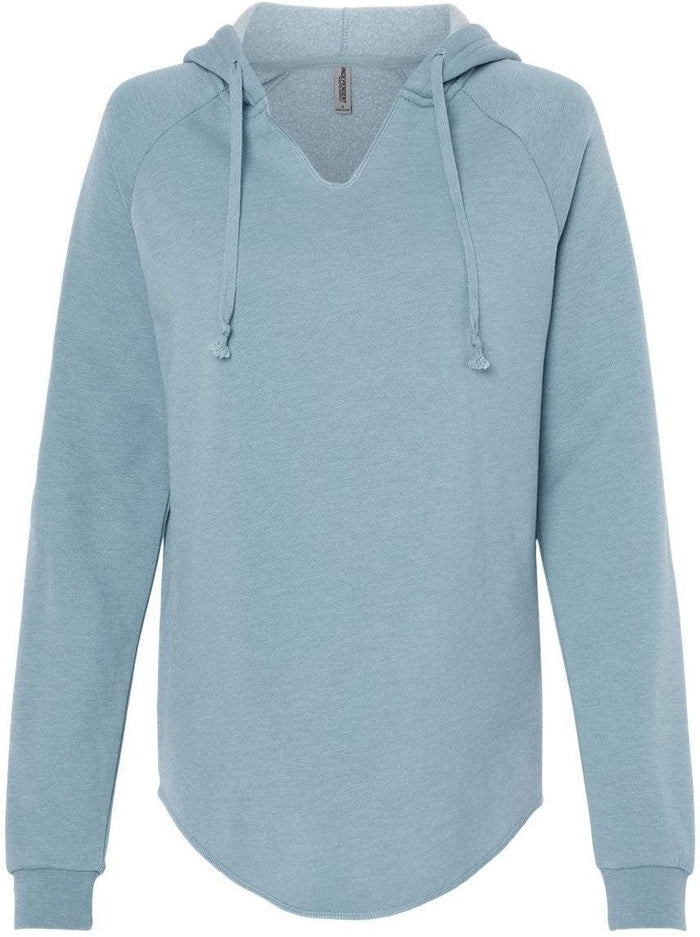 Independent Trading Co. Women's Lightweight California Wave Wash Hooded Sweatshirt