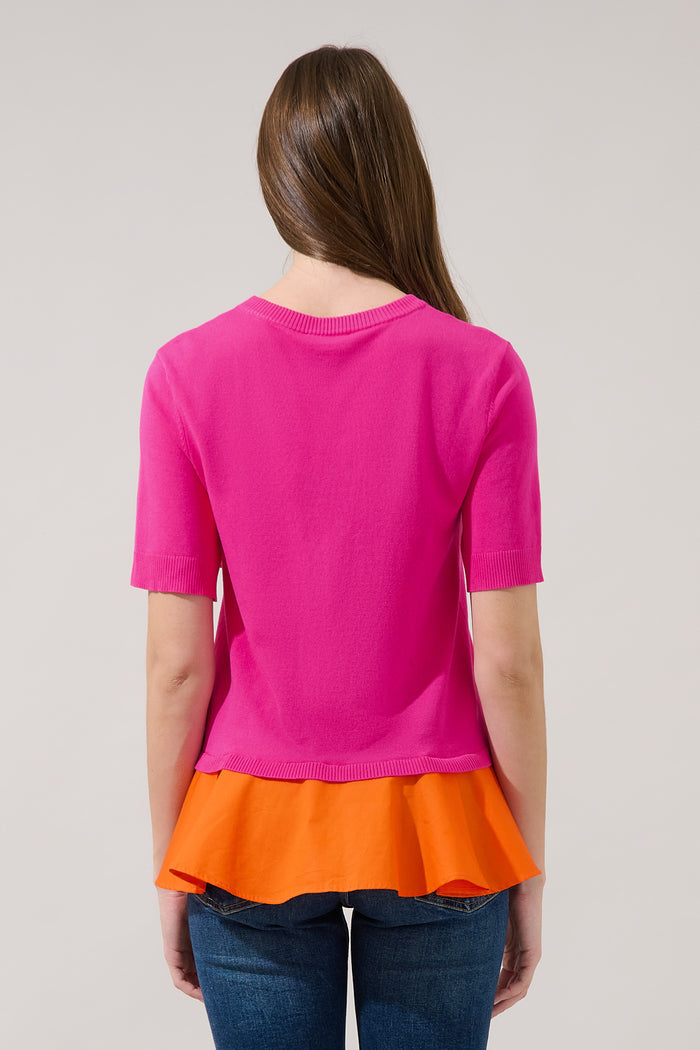 Jessica Mix Media Knit Top