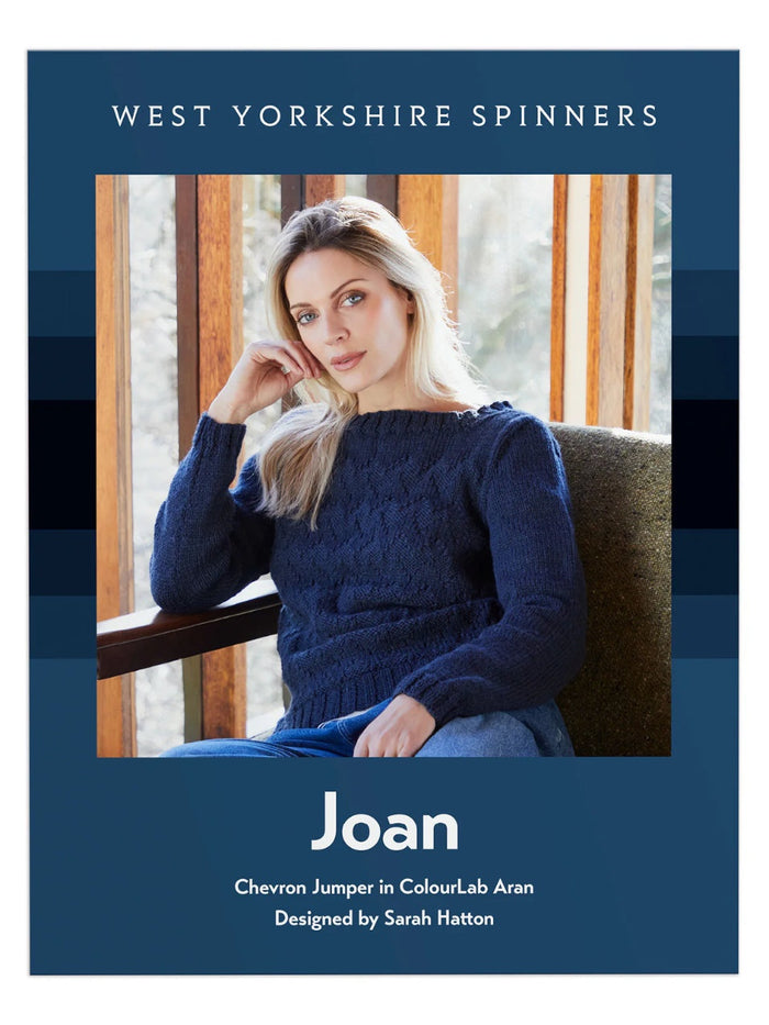 Joan Chevron Jumper Knitting Pattern for ColourLab Aran Yarn