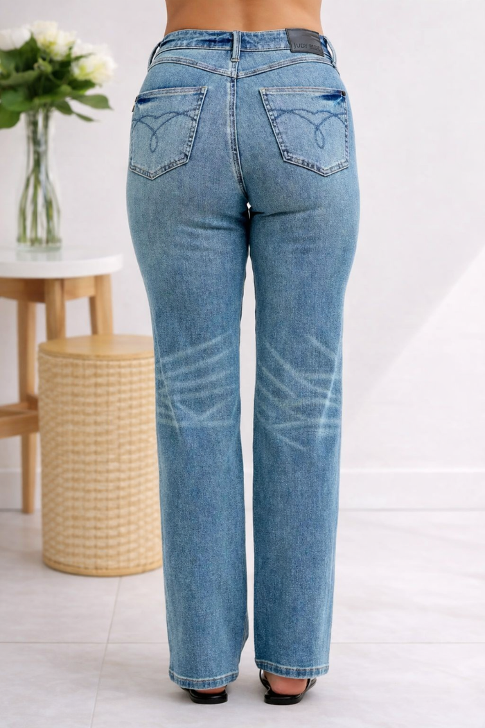 Judy Blue High Waist Tummy Control Slim Straight Leg Jeans