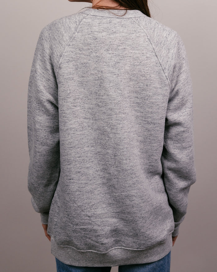 Athletic Grey K-State Victory Wildcats Crewneck Sweatshirt Back