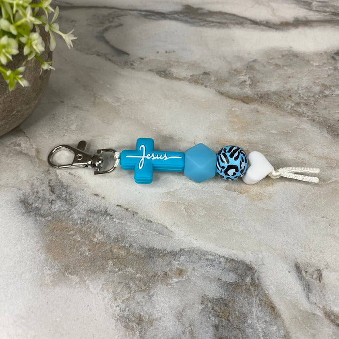 Keychain - Silicone Bead - Religious - Jesus