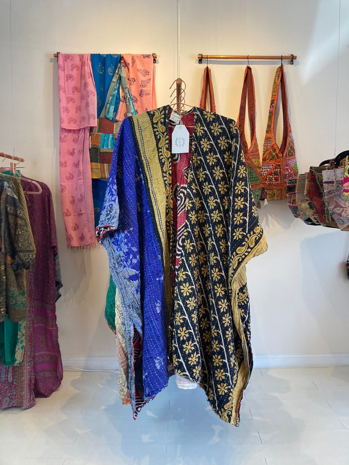 Kimono Dusters - WanderBird (Made from Vintage Kantha Blankets)