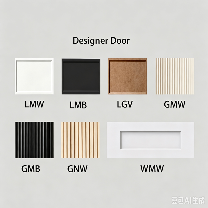 Kitchen Fridge Cabinet Door With 2 Side Panel 350*479*18=2