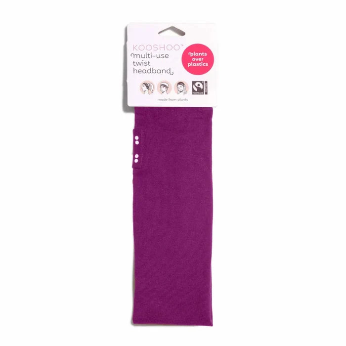 Go-For-Zero-Australia-Kooshoo-New-Zealand-Organic-Twisted-Headband-Wild-Beet-Front