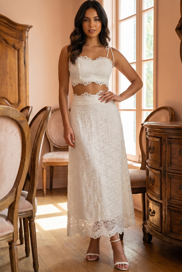 Lace Maxi Skirt Set