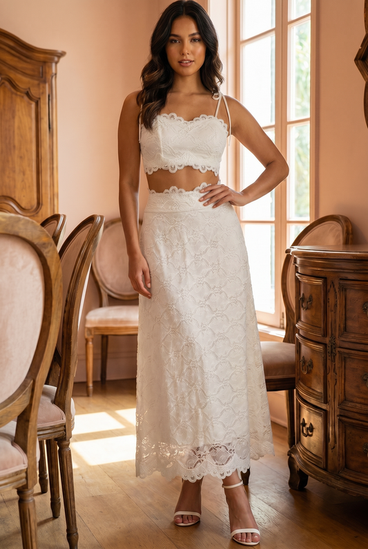 Lace Maxi Skirt Set