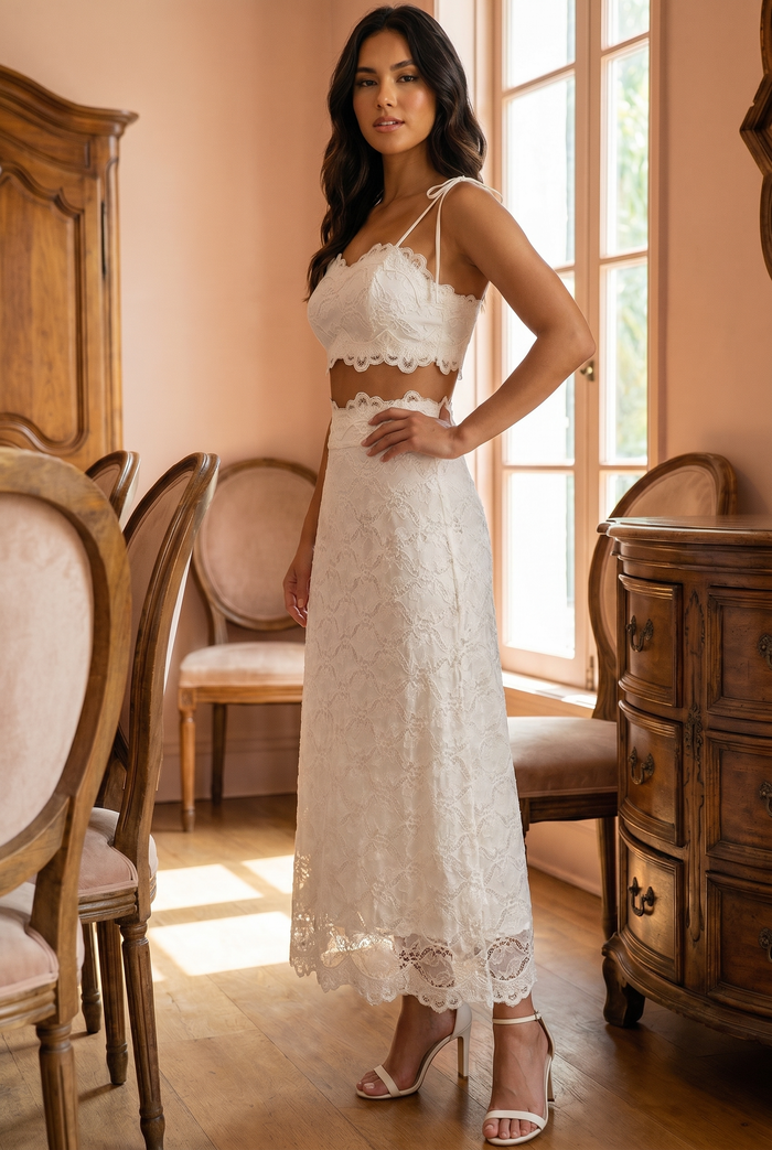 Lace Maxi Skirt Set